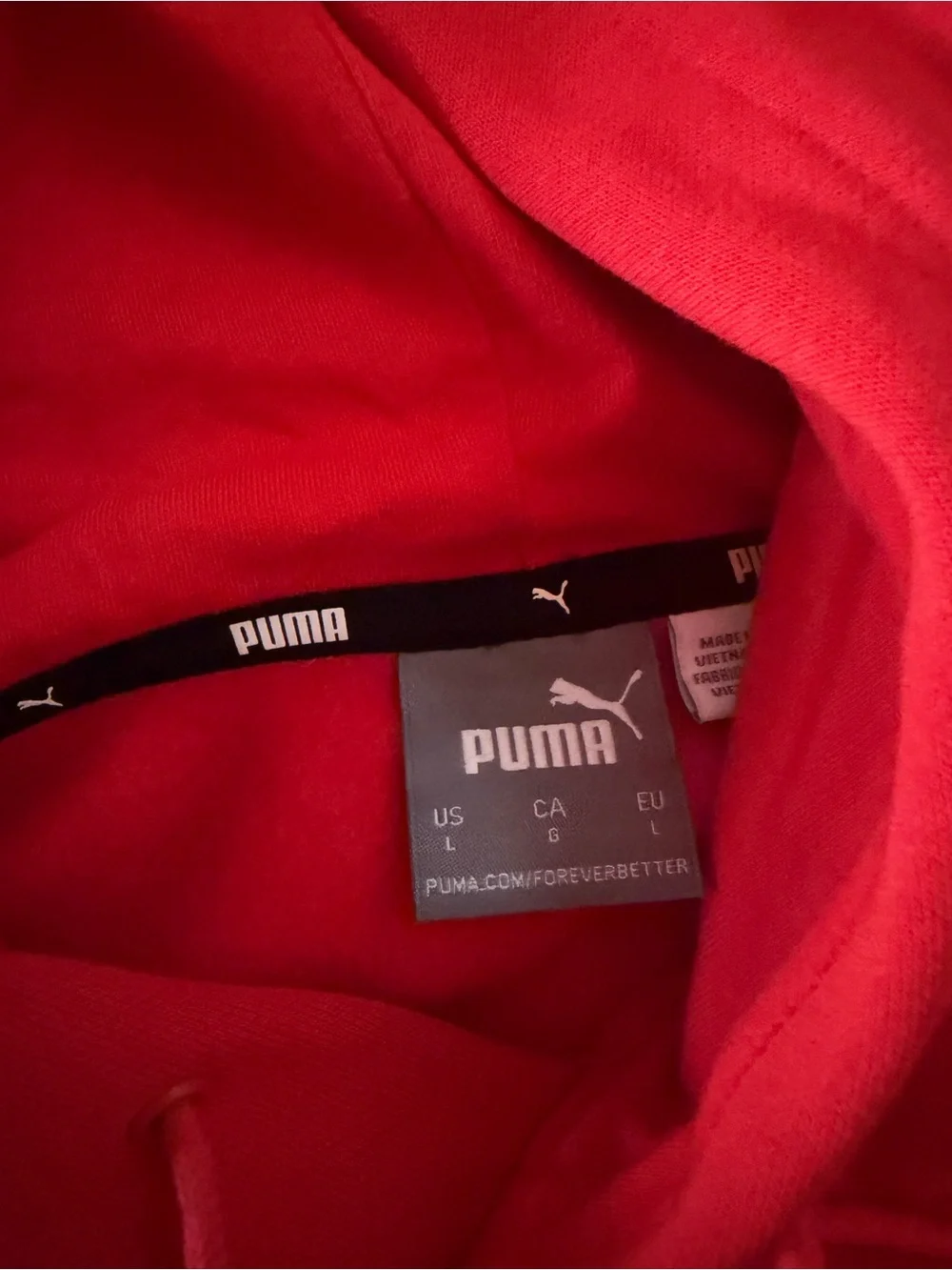 Puma Red Hoodie with Black Logo